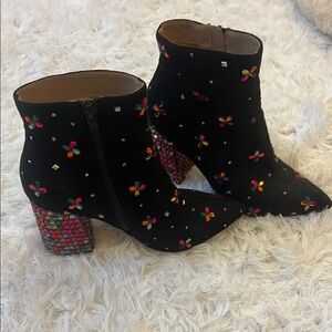 Betsey Johnson Joise Rhinestone Embellished Booties